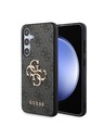 Guess Guess PU 4G Metal Logo Zadní Kryt pro Samsung Galaxy S24+ Grey