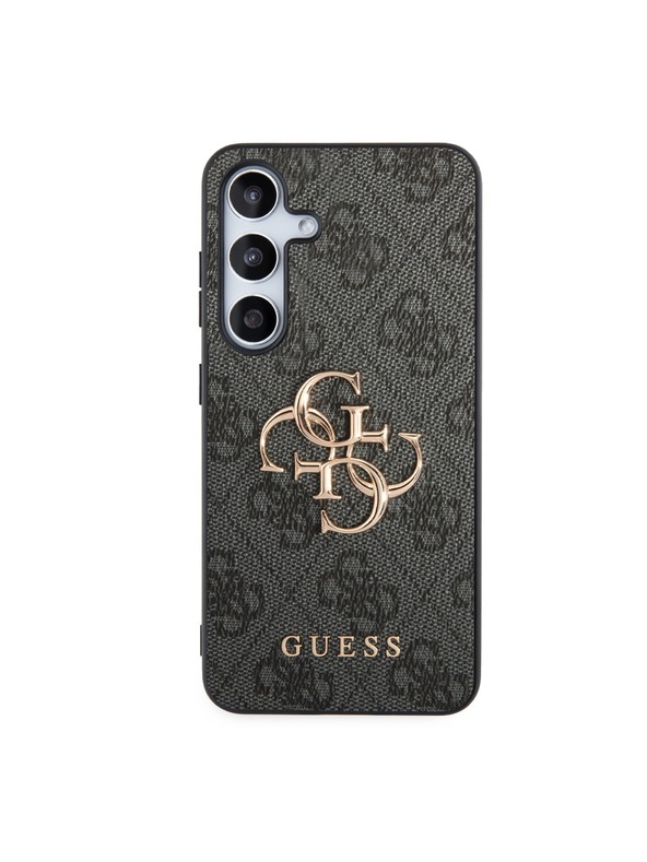 Guess Guess PU 4G Metal Logo Zadní Kryt pro Samsung Galaxy S24+ Grey