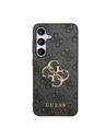Guess Guess PU 4G Metal Logo Zadní Kryt pro Samsung Galaxy S24+ Grey