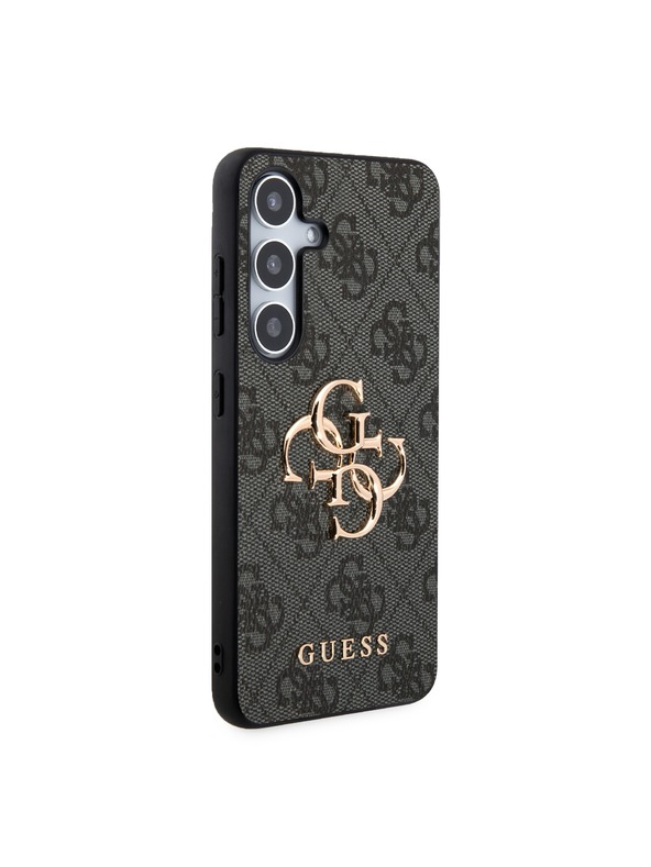 Guess Guess PU 4G Metal Logo Zadní Kryt pro Samsung Galaxy S24+ Grey