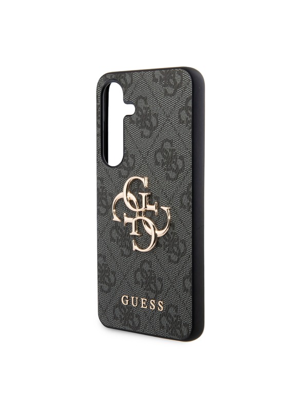 Guess Guess PU 4G Metal Logo Zadní Kryt pro Samsung Galaxy S24+ Grey