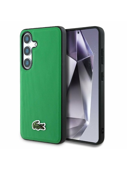 Lacoste Lacoste Iconic Petit Pique Woven Logo MagSafe Zadní Kryt pro Samsung Galaxy S25 Green