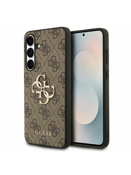 Guess Guess PU 4G Metal Logo Zadní Kryt pro Samsung Galaxy S25 FE Brown