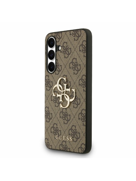 Guess Guess PU 4G Metal Logo Zadní Kryt pro Samsung Galaxy S25 FE Brown