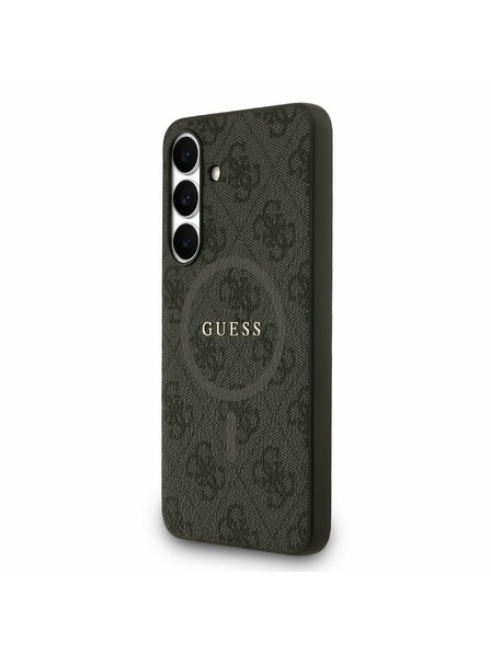 Guess Guess PU Leather 4G Colored Ring MagSafe Zadní Kryt pro Samsung Galaxy S25 FE Black