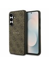 Guess Guess PU Leather 4G Colored Ring MagSafe Zadní Kryt pro Samsung Galaxy S25 FE Brown