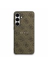 Guess Guess PU Leather 4G Colored Ring MagSafe Zadní Kryt pro Samsung Galaxy S25 FE Brown