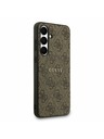Guess Guess PU Leather 4G Colored Ring MagSafe Zadní Kryt pro Samsung Galaxy S25 FE Brown