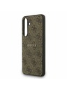 Guess Guess PU Leather 4G Colored Ring MagSafe Zadní Kryt pro Samsung Galaxy S25 FE Brown
