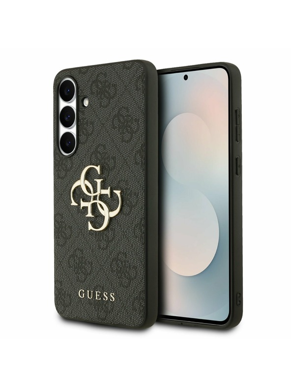 Guess Guess PU 4G Metal Logo Zadní Kryt pro Samsung Galaxy S25 FE Grey