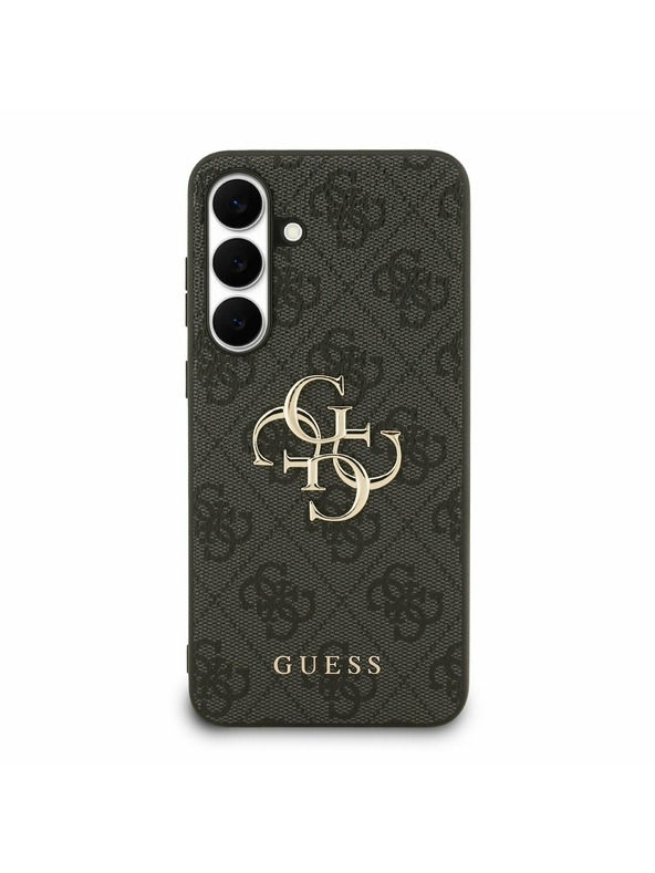Guess Guess PU 4G Metal Logo Zadní Kryt pro Samsung Galaxy S25 FE Grey