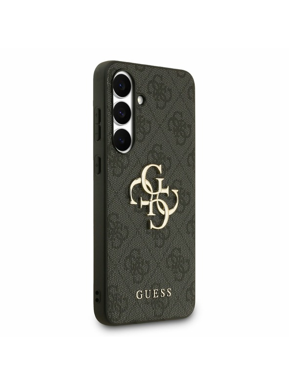 Guess Guess PU 4G Metal Logo Zadní Kryt pro Samsung Galaxy S25 FE Grey