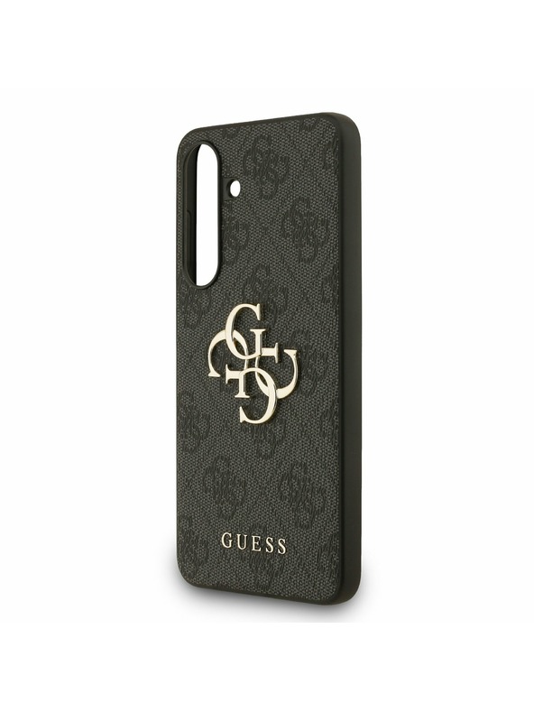 Guess Guess PU 4G Metal Logo Zadní Kryt pro Samsung Galaxy S25 FE Grey