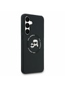 Karl Lagerfeld Karl Lagerfeld Liquid Silicone K&CH Heads MagSafe Zadní Kryt pro Samsung Galaxy S25 FE Black