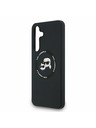 Karl Lagerfeld Karl Lagerfeld Liquid Silicone K&CH Heads MagSafe Zadní Kryt pro Samsung Galaxy S25 FE Black