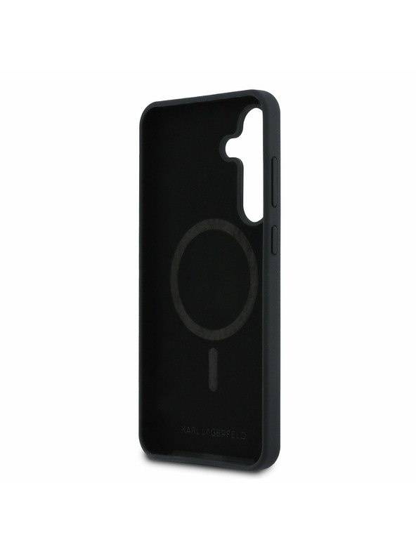 Karl Lagerfeld Karl Lagerfeld Liquid Silicone K&CH Heads MagSafe Zadní Kryt pro Samsung Galaxy S25 FE Black