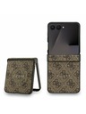 Guess Guess PU Leather 4G Colored Ring Magnetic Zadní Kryt pro Samsung Galaxy Z Flip 7 Brown