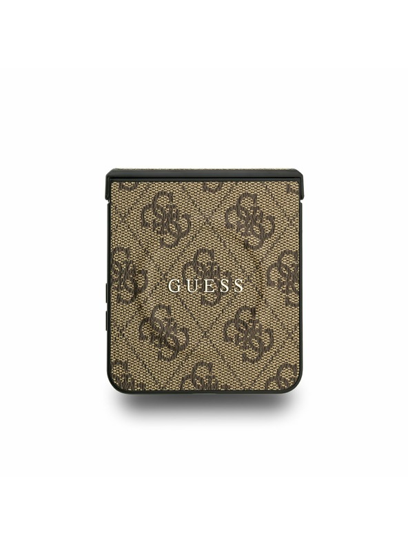 Guess Guess PU Leather 4G Colored Ring Magnetic Zadní Kryt pro Samsung Galaxy Z Flip 7 Brown