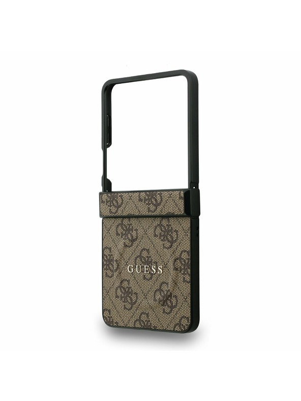 Guess Guess PU Leather 4G Colored Ring Magnetic Zadní Kryt pro Samsung Galaxy Z Flip 7 Brown