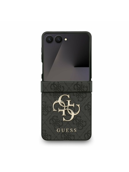 Guess Guess PU 4G Metal Logo Zadní Kryt pro Samsung Galaxy Z Flip 7 Grey