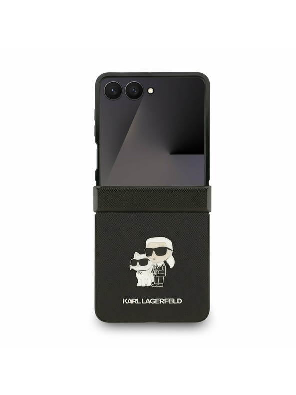 Karl Lagerfeld Karl Lagerfeld PU Saffiano Karl and Choupette Zadní Kryt pro Samsung Galaxy Z Flip 7 Black