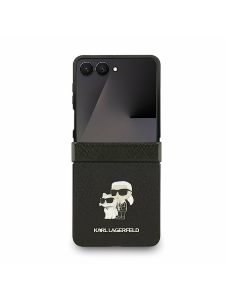 Karl Lagerfeld Karl Lagerfeld PU Saffiano Karl and Choupette Zadní Kryt pro Samsung Galaxy Z Flip 7 Black