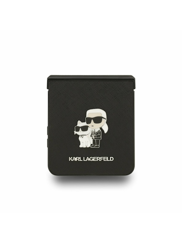 Karl Lagerfeld Karl Lagerfeld PU Saffiano Karl and Choupette Zadní Kryt pro Samsung Galaxy Z Flip 7 Black