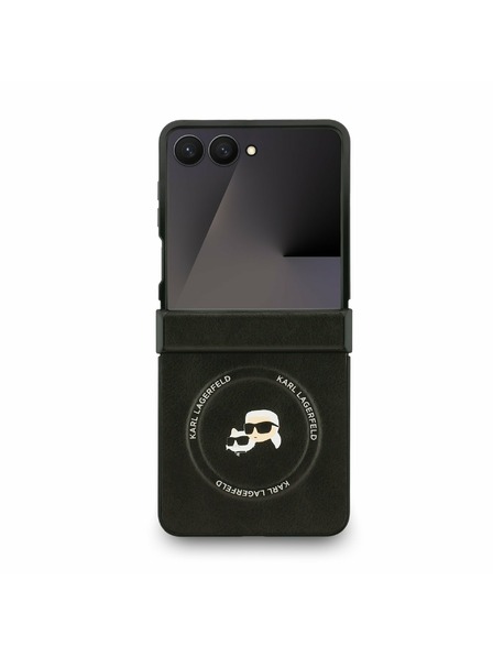 Karl Lagerfeld Karl Lagerfeld PU Karl and Choupette Heads Magnetic Zadní Kryt pro Samsung Galaxy Z Flip 7 Black