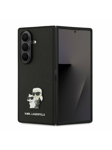 Karl Lagerfeld Karl Lagerfeld PU Saffiano Karl and Choupette Zadní Kryt pro Samsung Galaxy Z Fold 7 Black