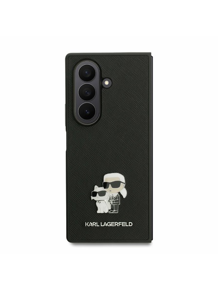 Karl Lagerfeld Karl Lagerfeld PU Saffiano Karl and Choupette Zadní Kryt pro Samsung Galaxy Z Fold 7 Black