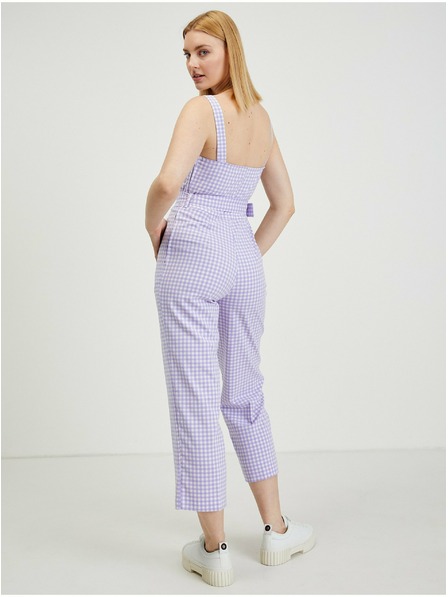 Orsay Světle fialový dámský kostkovaný overal ORSAY Alabama
