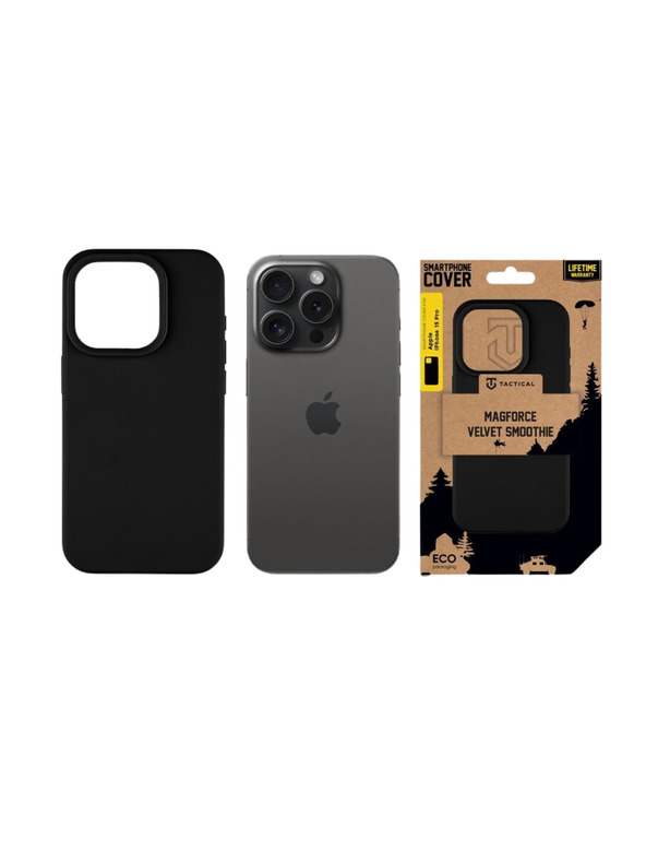 Tactical Tactical MagForce Velvet Smoothie Kryt pro Apple iPhone 15 Pro Asphalt