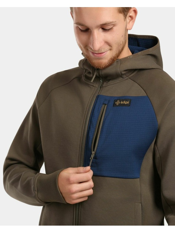 Kilpi Pánská bavlněná mikina Kilpi BALU-M Khaki