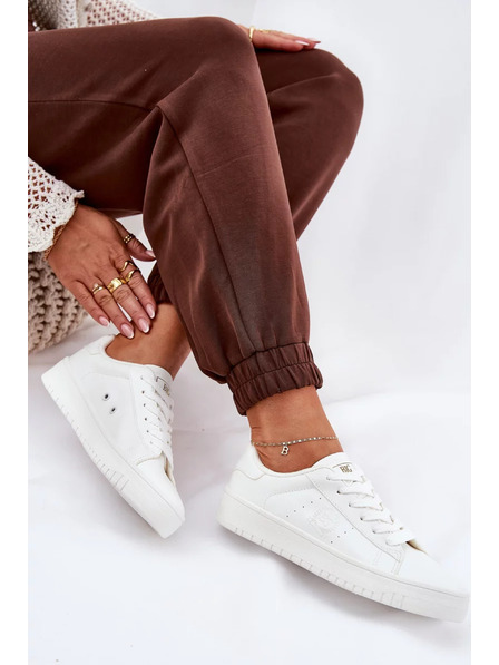 BIG STAR SHOES Dámské nízké tenisky z ECO kůže Big Star – bílé