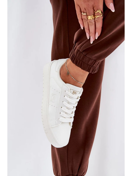 BIG STAR SHOES Dámské nízké tenisky z ECO kůže Big Star – bílé