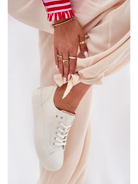 BIG STAR SHOES Dámské tenisky na platformě Big Star – světle béžové