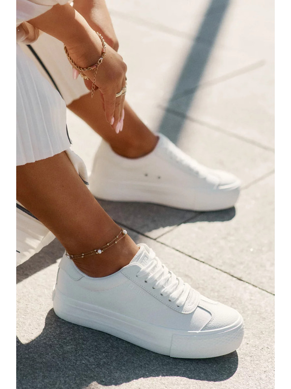 BIG STAR SHOES Dámské tenisky na platformě Big Star – bílé