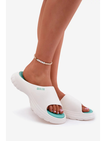 BIG STAR SHOES Dámské pěnové pantofle Big Star – bílé