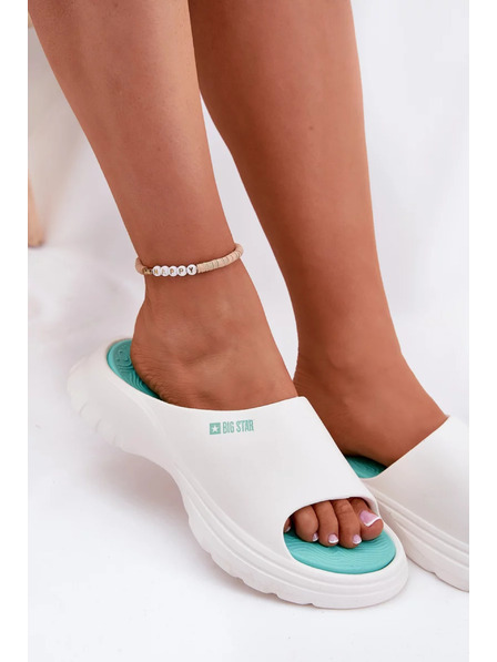 BIG STAR SHOES Dámské pěnové pantofle Big Star – bílé