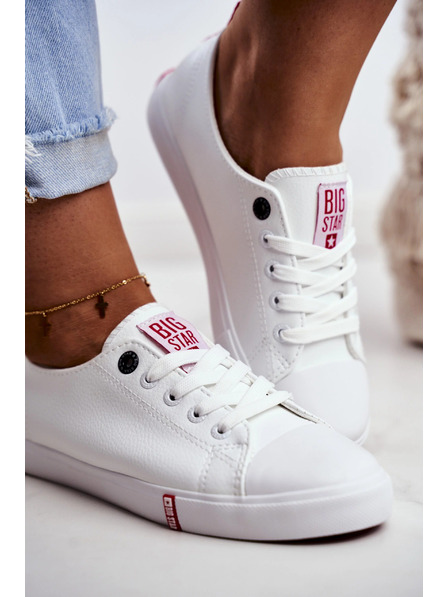 BIG STAR SHOES Dámské klasické tenisky Big Star - bílé/červené