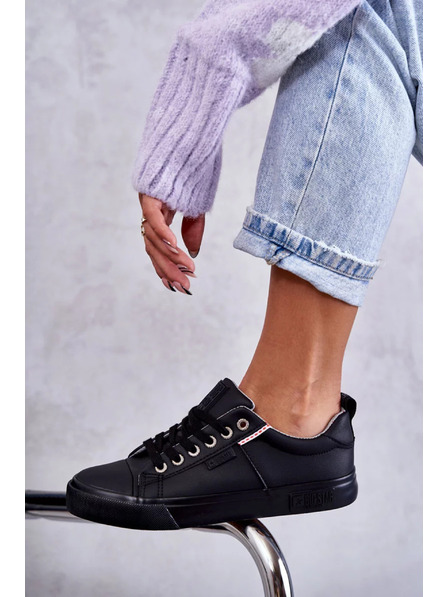 BIG STAR SHOES Dámské kožené tenisky Big Star – černé