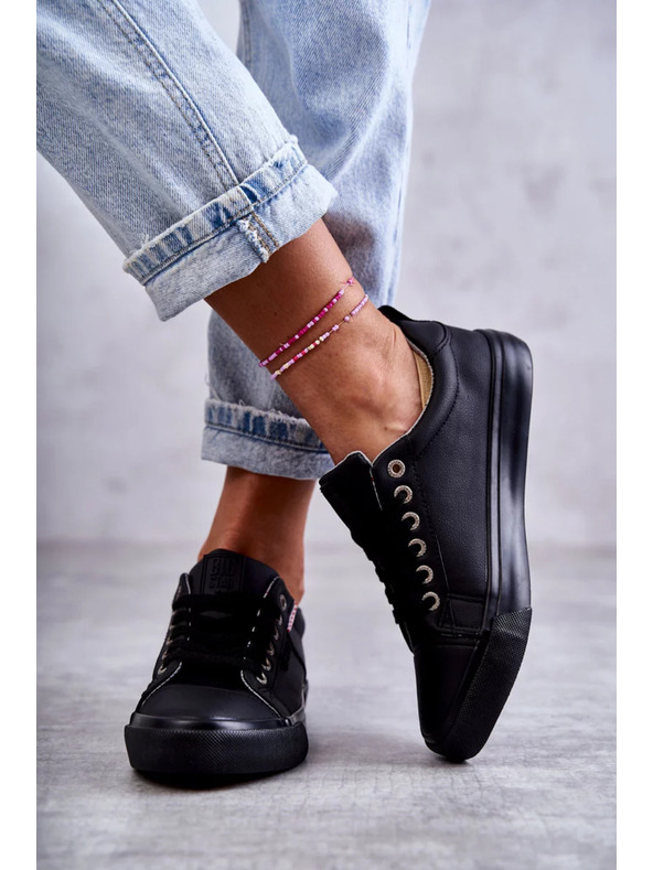 BIG STAR SHOES Dámské kožené tenisky Big Star – černé