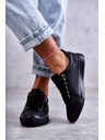 BIG STAR SHOES Dámské kožené tenisky Big Star – černé