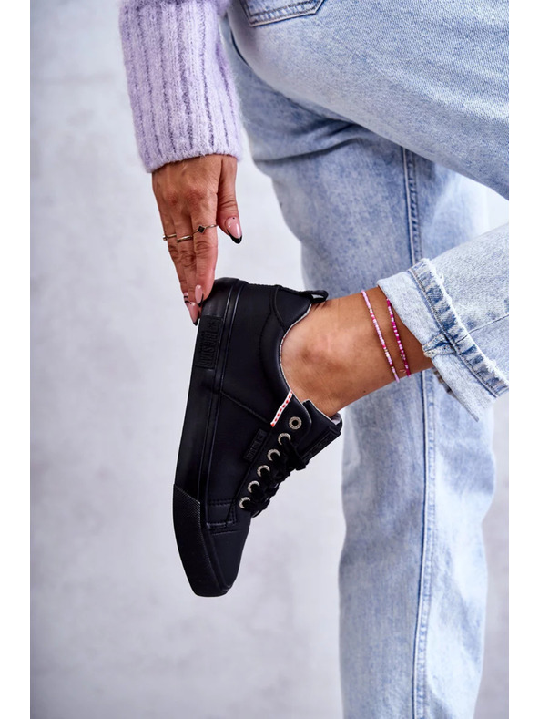 BIG STAR SHOES Dámské kožené tenisky Big Star – černé