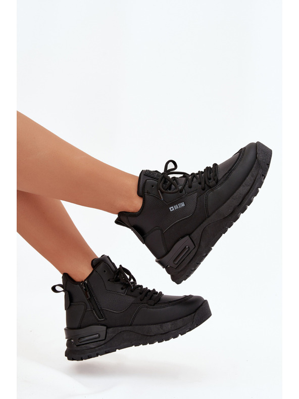 BIG STAR SHOES Dámské sportovní boty na platformě Big Star – černé