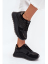 BIG STAR SHOES Dámské zateplené tenisky na platformě Big Star HI-POLY SYSTEM – černé