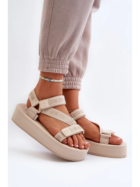 BIG STAR SHOES Dámské sandály na platformě Big Star - béžové