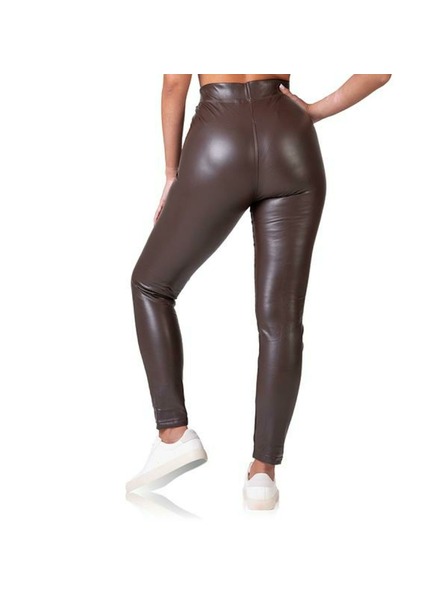 Bellinda RELAX & GO LEATHEROPTIC LEGGINGS - Dámské legíny koženého vzhledu - tmavě hnědá