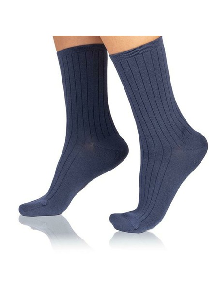 Bellinda FANCY RIB MODAL SOCKS - Dámské ponožky z modalu - modrá