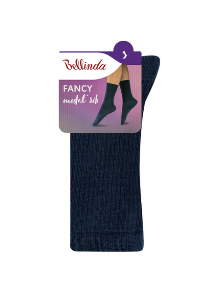 Bellinda FANCY RIB MODAL SOCKS - Dámské ponožky z modalu - modrá